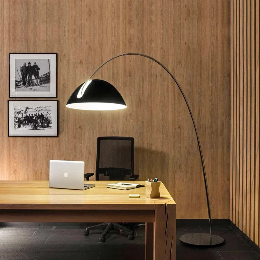 DecorBites™ Aluminum Shade Black LED Floor Lamp for Living Room & Bedroom