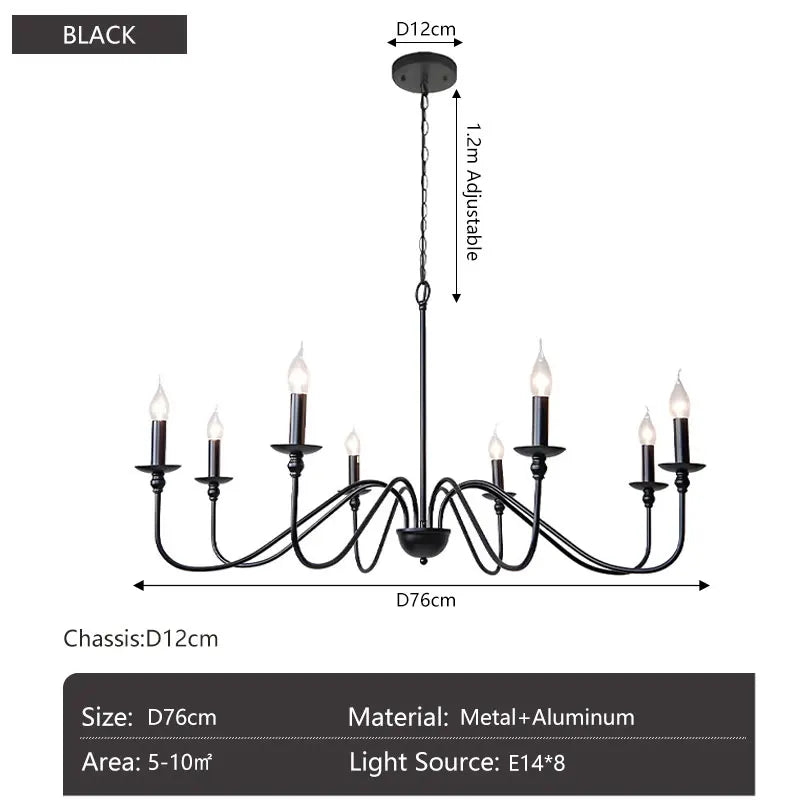 Vintage Black and Gold Metal Pendant Light