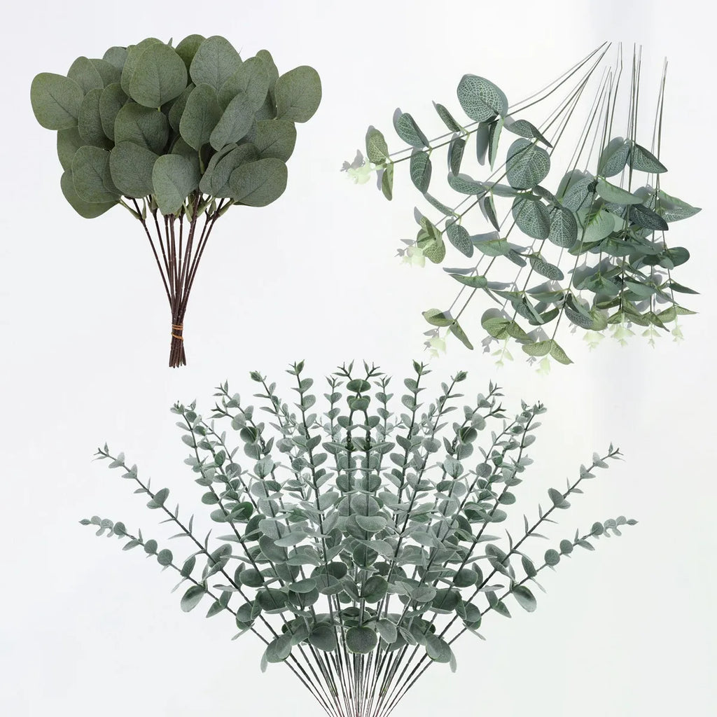 DecorBites™ 30pcs Artificial Flower Plants Green Stem Combo for DIY Bouquet & Event Decor