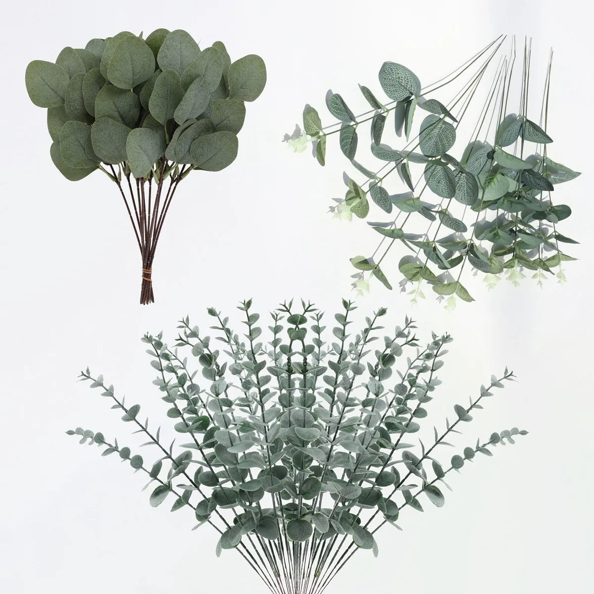 DecorBites™ 30pcs Artificial Flower Plants Green Stem Combo for DIY Bouquet & Event Decor