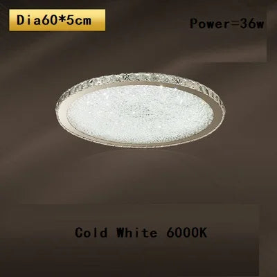 DecorBites™ Crystal Round Ceiling Lamp Elegant LED Lighting for Bedroom & Living Room