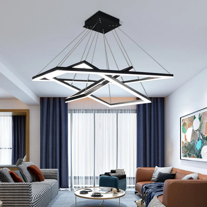 مصابيح معلقة بإضاءة LED من الأكريليك من ديكور بايتس™، مصباح معلق عصري لغرفة الطعام والمطبخ وديكور الدور العلوي
