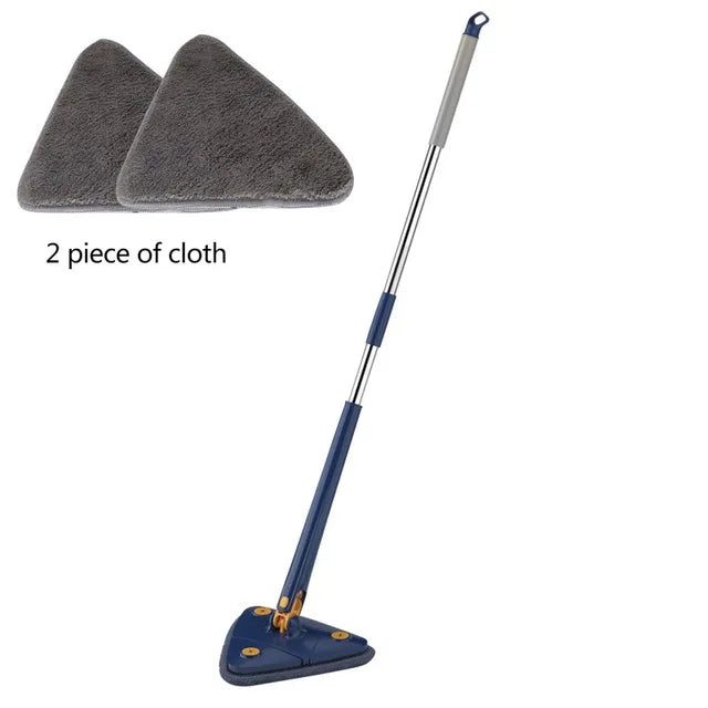 DecorBites™ 360 Rotating Telescopic Triangle Floor Mop & Window Squeegee