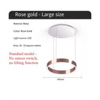 Modern Ring LED Pendant Light in Black or White