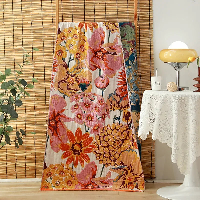 DecorBites™ Cotton Gauze Adult Bath Towels: Luxury, Quick-Dry, Soft & Absorbent