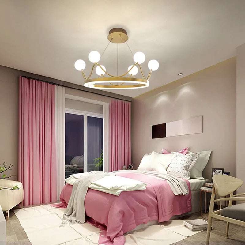 ثريا DecorBites™ تاج LED: إضاءة معلقة حلقية أنيقة لغرفة الأطفال
