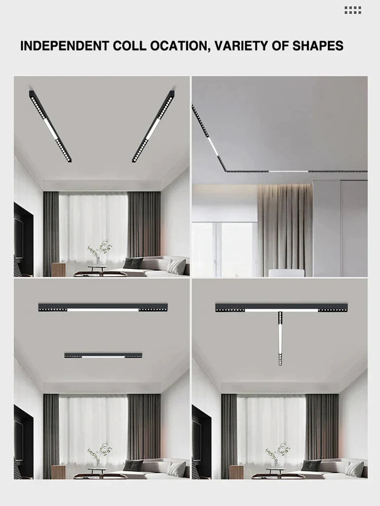 مصباح سقف LED خطي من DecorBites™ لغرفة المعيشة وغرفة الطعام وغرفة النوم - تصميم بسيط