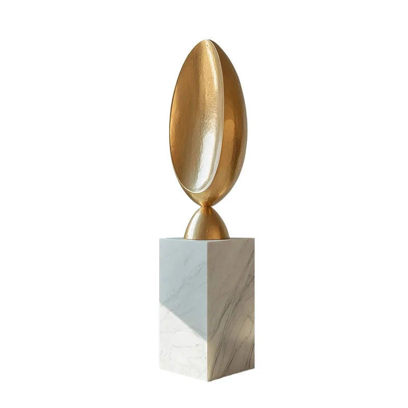 DecorBites™ Golden Geometric Animal Sculpture Decor Figurine Ornament Abstract Resin Handicraft