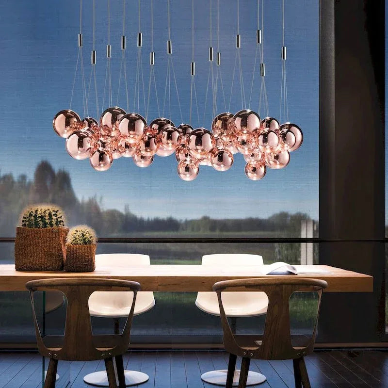 DecorBites™ Glass Ball LED Pendant Lamps: Stylish Lighting for Kitchen, Bedroom, Living & Dining Room