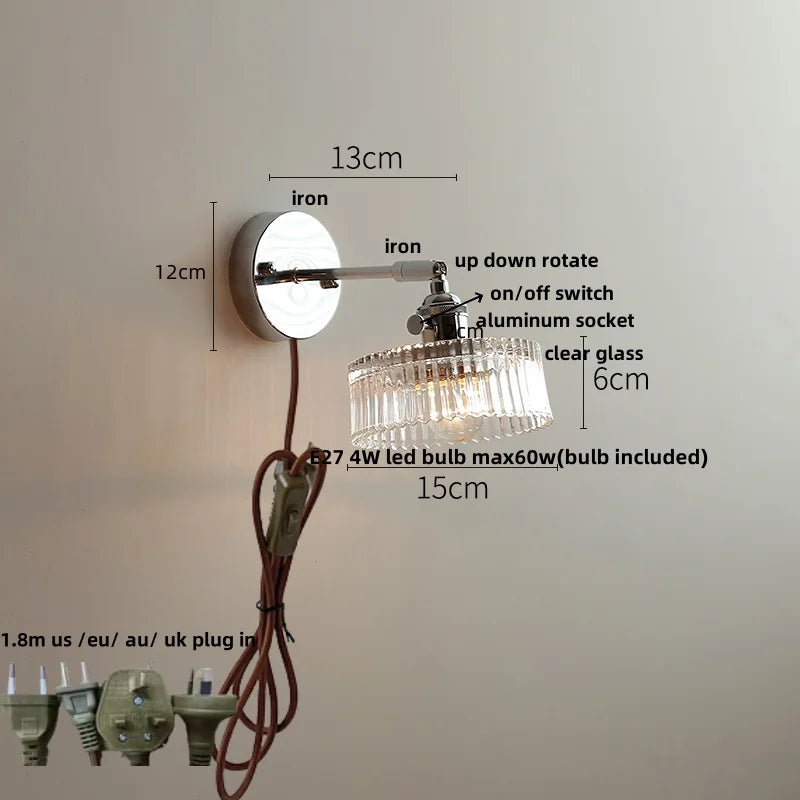 DecorBites™ Crystal LED Wall Light – Modern Nordic Living Room Bedside Lamp