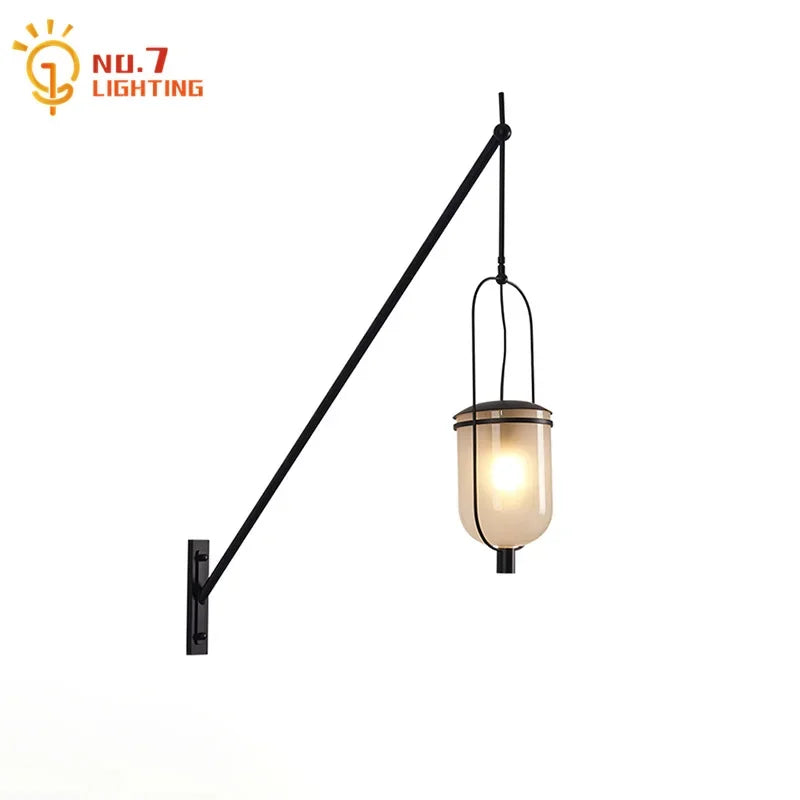 DecorBites™ Industrial Retro Swing Arm LED Wall Lamp for Restaurant Loft Decor