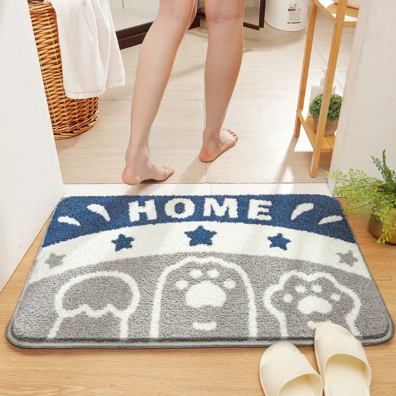 DecorBites™ Cartoon Animal Bathroom Carpet - Non-slip Absorbent Soft Bath Rug