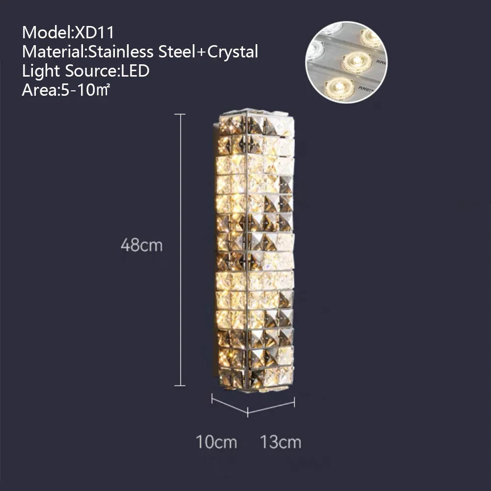 DecorBites™ Crystal LED Rectangle Chandelier for Elegant Home Decor