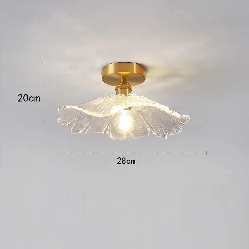 Vintage Flower Glass Pendant Light