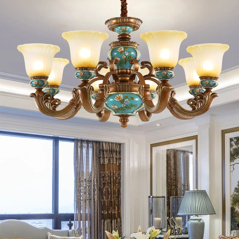 ثريا DecorBites™ الكلاسيكية من الراتنج لإنارة فاخرة لغرفة المعيشة وغرفة الطعام وغرفة النوم