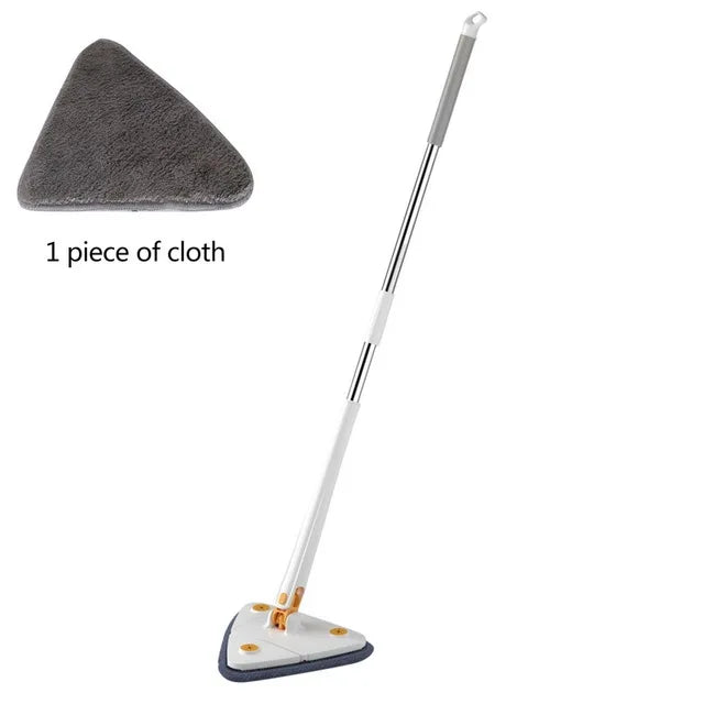 DecorBites™ 360 Rotating Telescopic Triangle Floor Mop & Window Squeegee