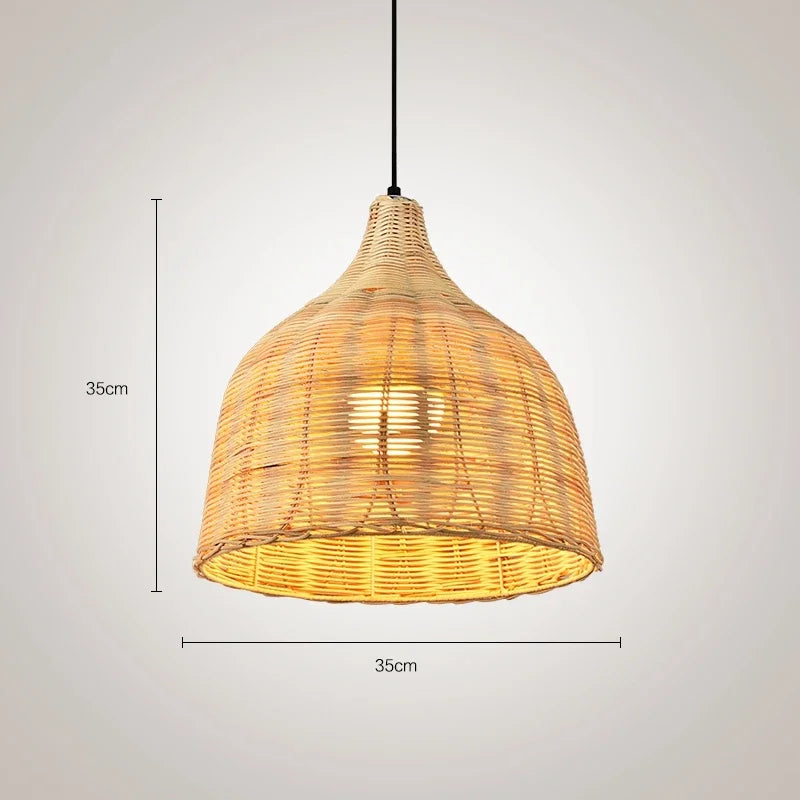 Southeast Asia Bamboo Rattan Woven Pendant Light