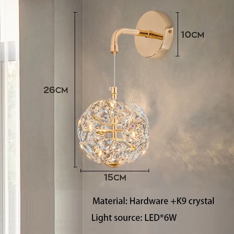 European K9 Crystal Mini Pendant Light in Polished Chrome