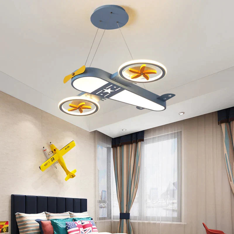 مصابيح سقف DecorBites™ Kids Airplane، مصباح LED قابل للتعتيم بجهاز تحكم عن بعد
