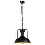 Vintage Black Metal Dome Pendant Light