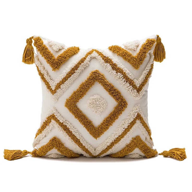 DecorBites™ Geometric Tufted Plush Cushion Cover for Stylish Home Decor