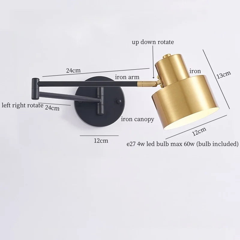 DecorBites™ Iron Art LED Wall Lamp for Bedroom Stair Kitchen Living Room Decor