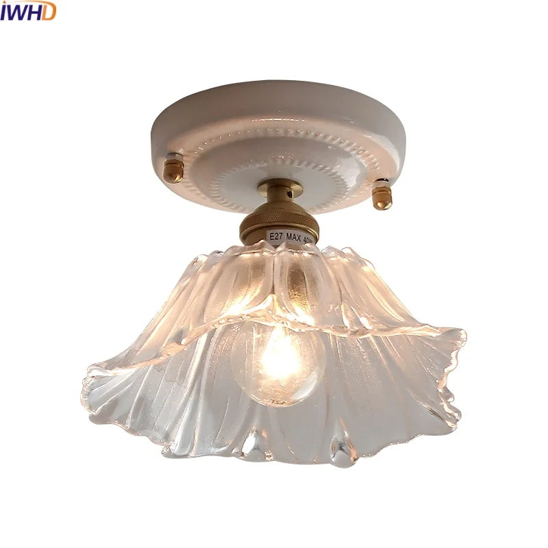 DecorBites™ Plafonnier LED en Verre et Cuivre Luminaria De Teto