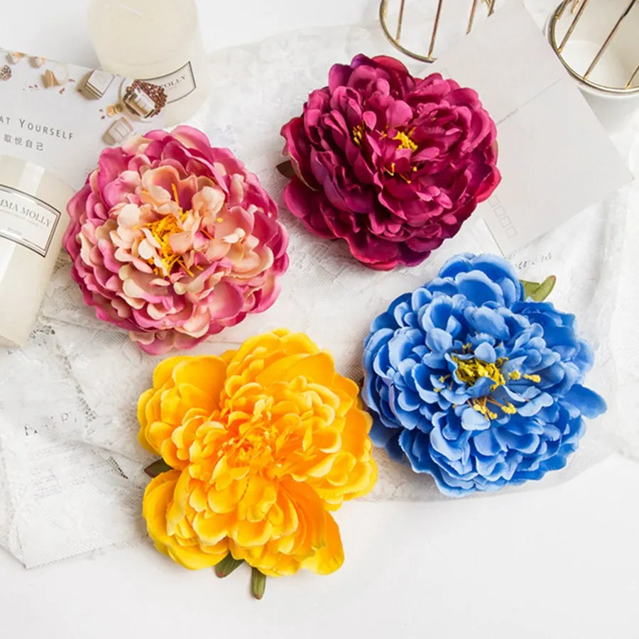 DecorBites™ Big Peony Headwear Artificial Flowers for Home & Wedding Decoration