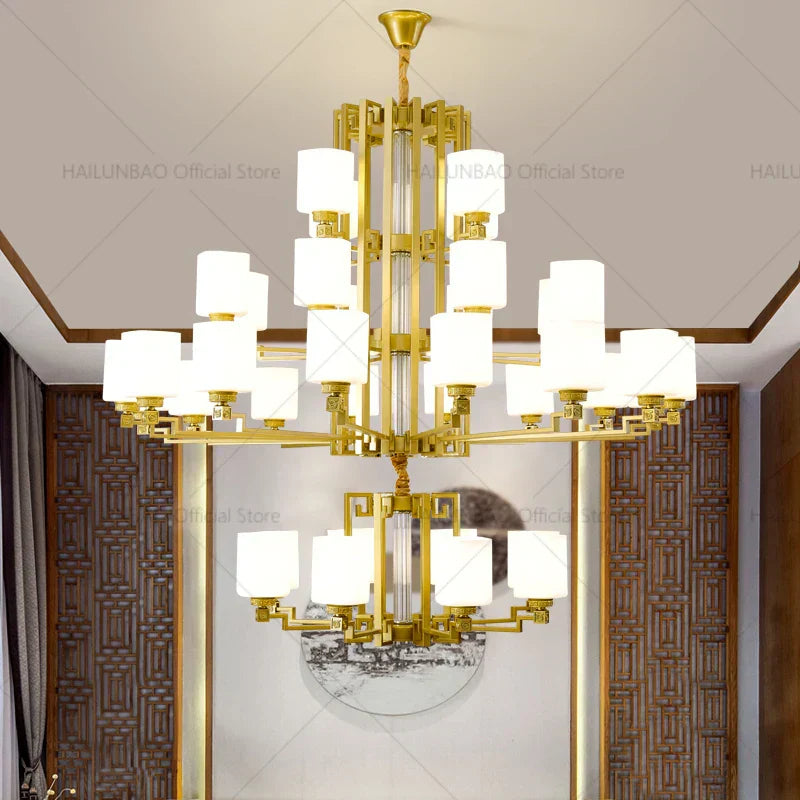 DecorBites™ Chinese Style Chandelier: Modern, Simple & Elegant Lighting for Living Room, Dining Room & Bedroom