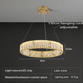 DecorBites™ Crystal Glass Chandelier: Big Round Luxury LED Ceiling Hanging Lamps for Home Decor.
