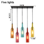 Nordic Glass Beer Bottle Pendant Light
