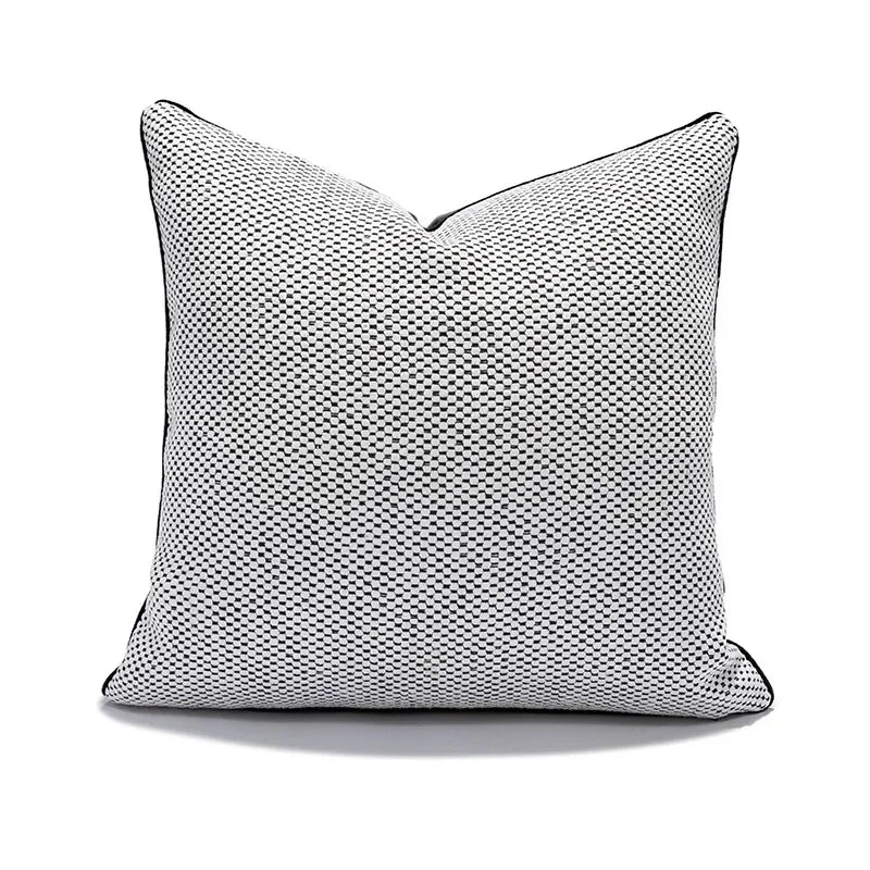 DecorBites™ Geometric Elephant Chenille Cushion Cover, Soft Fringed Pillow Case, Home Decoration