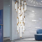Modern Staircase Pendant Chandelier in Black or Gold