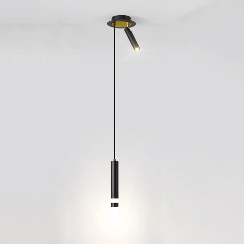 Modern Aluminum LED Pendant Light With Dual Spotlights