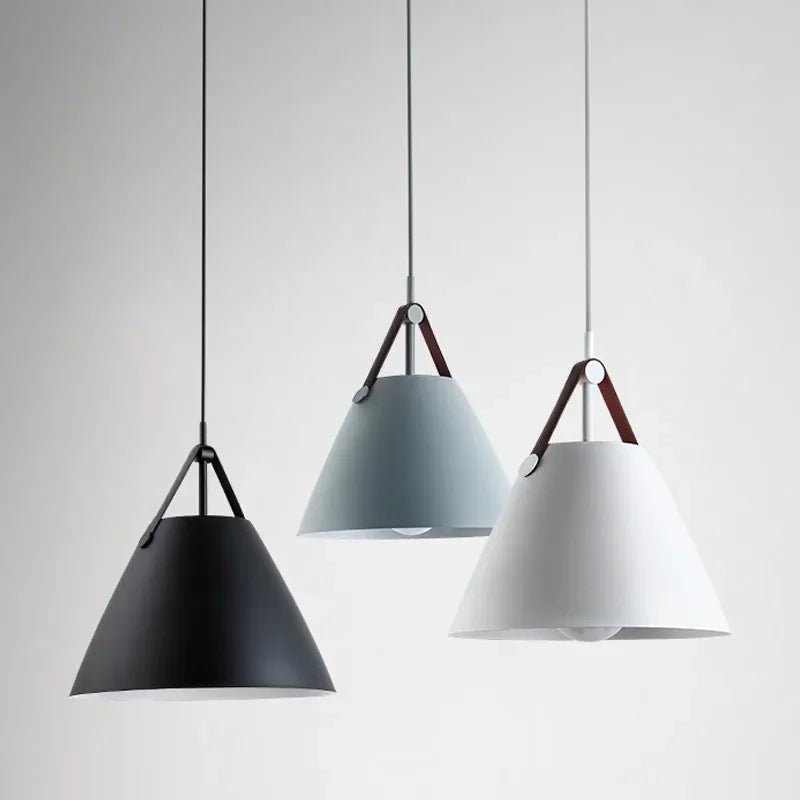 Scandinavian Painted Metal Pendant Light