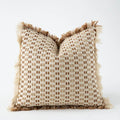 DecorBites™ Ivory Tawny Rabbit Fur Handmade Throw Pillow Covers - Modern Luxury Decor