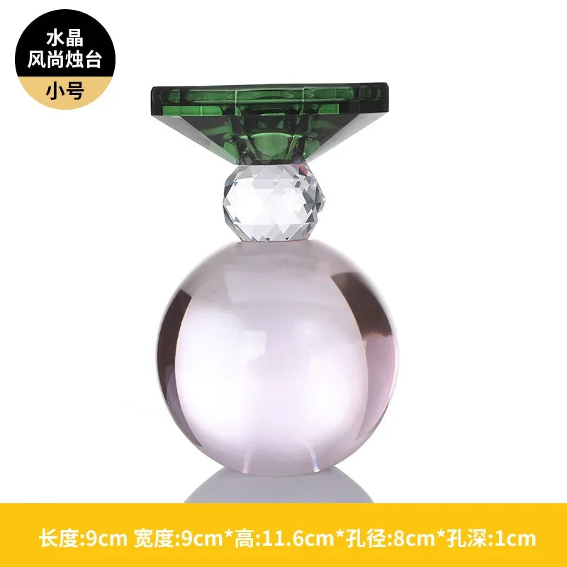 DecorBites™ Crystal Candle Holder: Elegant Table Centerpiece for Romantic Events & Home Decor
