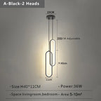 Nordic Black LED Pendant Light in Minimalist Aluminum