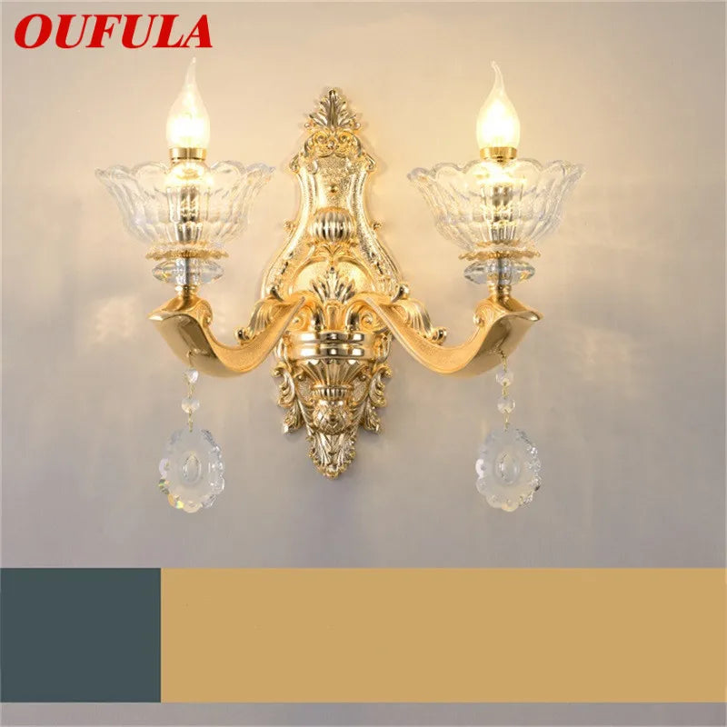 Applique murale LED DecorBites™ Or Cristal pour chambre et salon