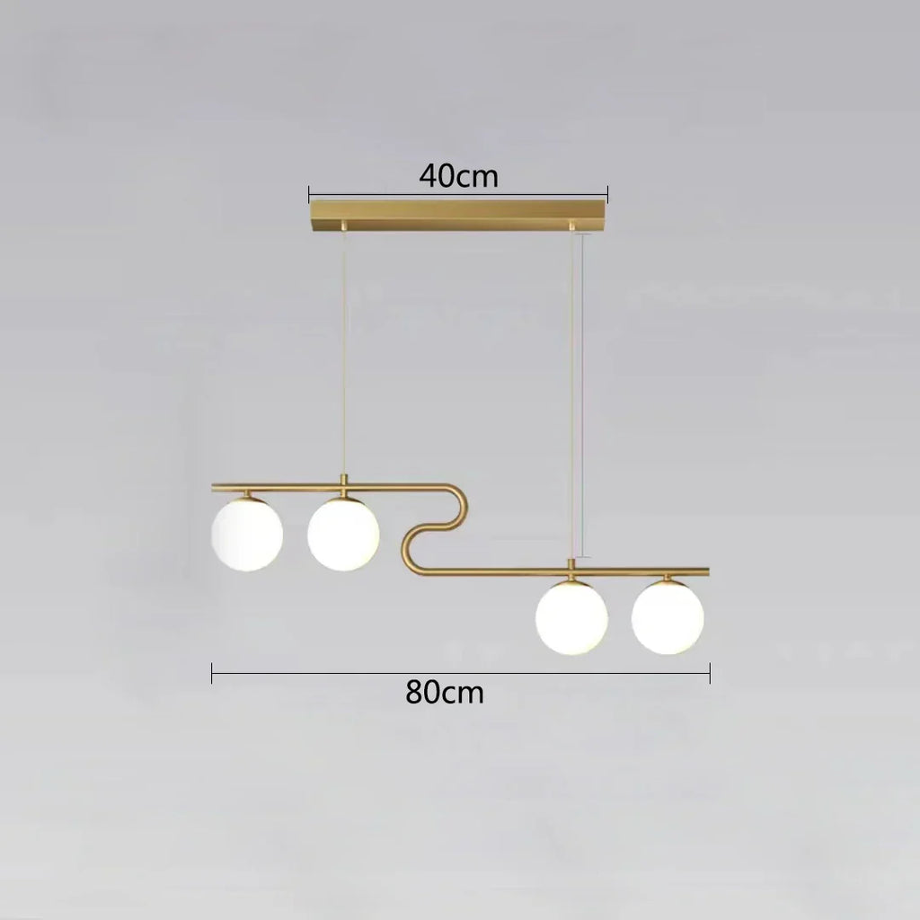 DecorBites™ Glass Ball LED Chandeliers for Home Dining Kitchen Office Decor Lighting