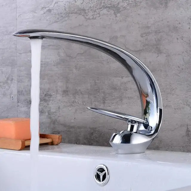 DecorBites™ Brushed Gold Basin Faucet - Single Handle Bathroom Sink Faucet