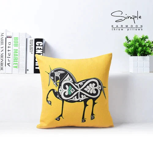 DecorBites™ Cotton Linen Sofa Pillowcase, Cushion Cover for Home Decor