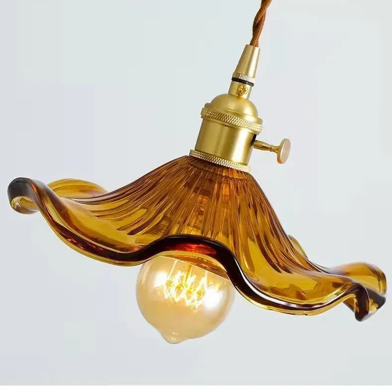 Nordic Minimalism LED Pendant Light Fixtures Bedroom for Living Room Bar Colorful Glass Copper Hanging Lamp Lights
