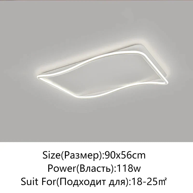 DecorBites™ Golden LED Ceiling Chandelier: Modern Simplicity for Living, Dining, and Bedrooms