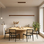 Nordic Linear Wood LED Pendant Light