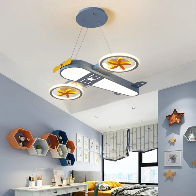 مصابيح سقف DecorBites™ Kids Airplane، مصباح LED قابل للتعتيم بجهاز تحكم عن بعد