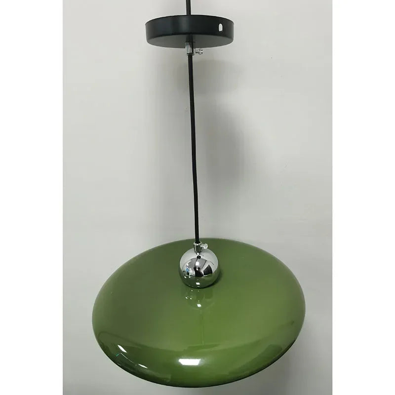 French Cream Flying Saucer Metal Pendant Light