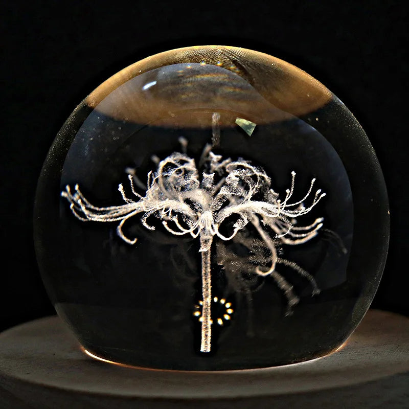 DecorBites™ Crystal Ball Music Box: Rotating Light Projection, Birthday & Valentine's Day Gift