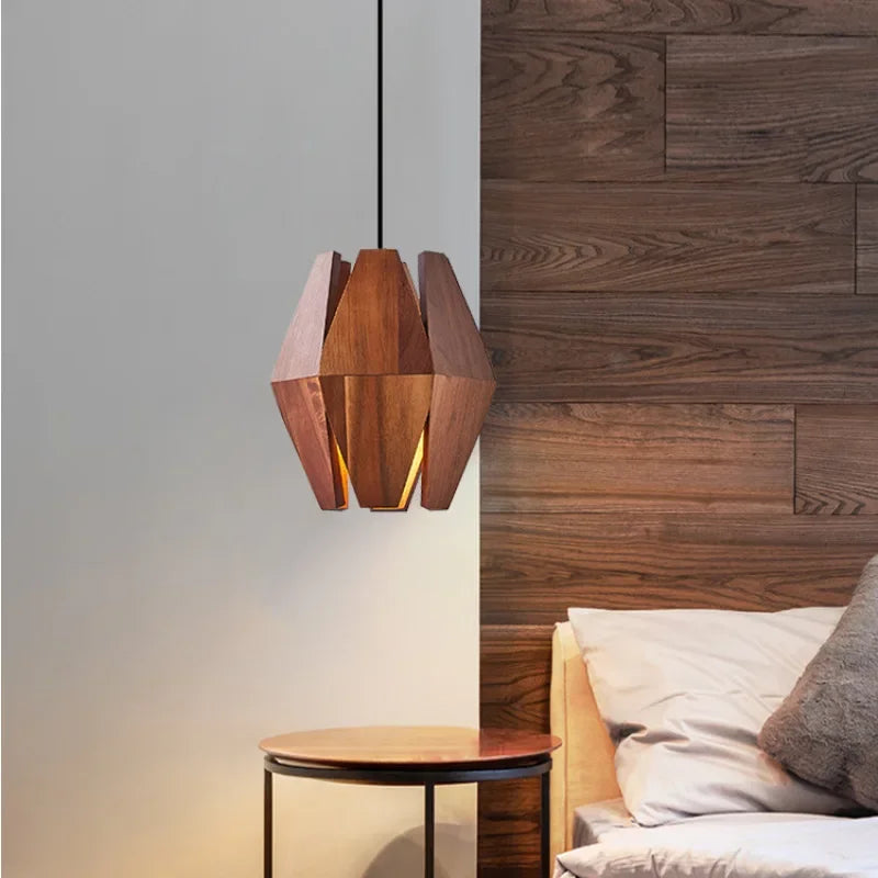 مصابيح معلقة خشبية بتصميم ياباني من DecorBites™: أناقة خالدة لمساحة معيشتك