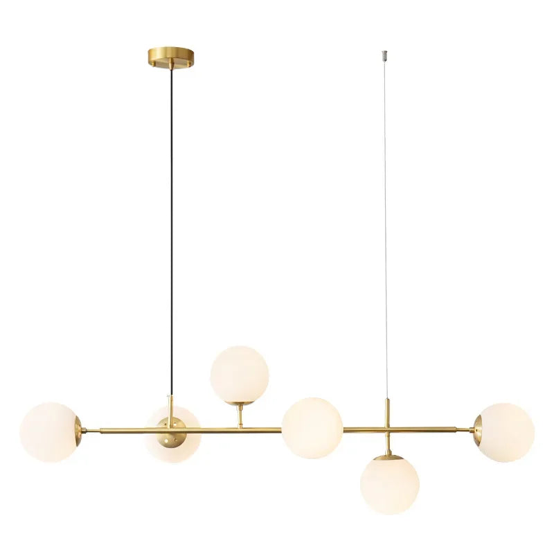 DecorBites™ Glass Ball LED Pendant Light in Golden Finish for Modern Home Decor.